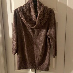 New York & Company Chocolate Cowl Neck Sweater